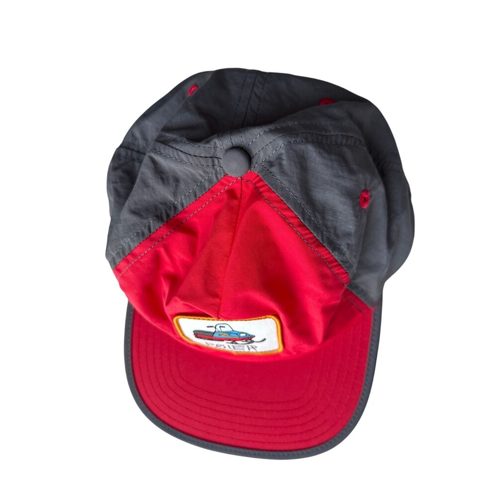 NWT POLER Wellsy Snapback Baseball Cap Hat in Red & Gray One Size - Picture 2 of 5